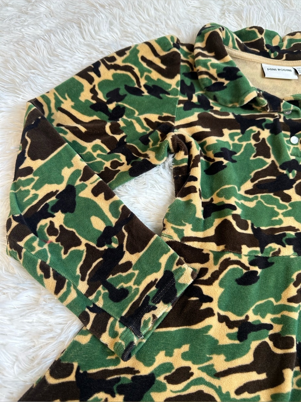 Mini Rodini Organic Cotton Camouflage Dress Long Sleeve Girls 140/146 9-11Y - Picture 4 of 11